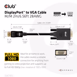 CLUB3D DisplayPort to VGA Cable M/M - Additional view 4