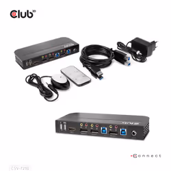 CLUB3D DisplayPort/HDMI KVM Switch For Dual DisplayPort 4K 60Hz - Additional view 4