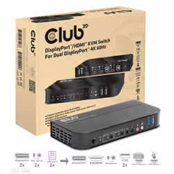 CLUB3D DisplayPort/HDMI KVM Switch For Dual DisplayPort 4K 60Hz - Additional view 6