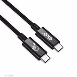 CLUB3D USB4 Gen3x2 Type-C Bi-Directional Cable 8K60Hz, Data 40Gbps, PD 240W(48V/5A) EPR M/M 1m / 3.28ft, 1 m, USB C, USB C, U ...