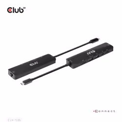 CLUB3D USB Gen1 Type-C, 6-in-1 Hub with HDMI 8K30Hz, 2xUSB Type-A, RJ45 and 2xUSB Type-C, Data and PD charging 100 watt - Additional view 5