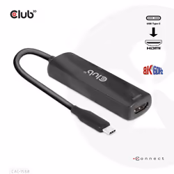 CLUB3D USB Gen2 Type-C to HDMI™ 8K60Hz or 4K120Hz HDR10+ with DSC1.2 with Power Delivery 3.0 Active Adapter M/F - Additional view 8