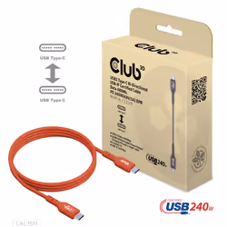 CLUB3D USB2 Type-C Bi-Directional USB-IF Certified Cable Data 480Mb, PD 240W(48V/5A) EPR M/M 1m / 3.23 ft - Additional view 5