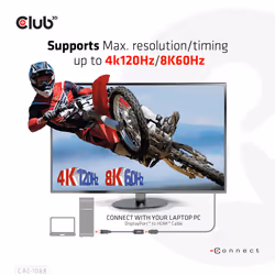 CLUB3D DisplayPort1.4 to HDMI 4K120Hz/8K60Hz HDR Active adapter M/F - Additional view 5