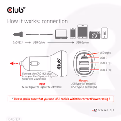 CLUB3D Notebook / Laptop Car Charger 36 Watt - Additional view 5