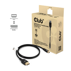 CLUB3D Mini DisplayPort™ to DisplayPort™ Bi-Directional VESA DP80 Certified Cable M/M 1m/3.28ft