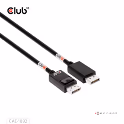 CLUB3D DisplayPort™ 2.1 Bi-Directional VESA DP80 Certified Cable 4K240Hz, 8K60Hz or 10K60Hz M/M 1.6m/5.25ft - Additional view 6