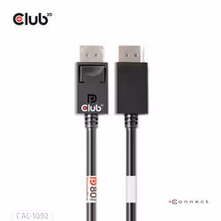 CLUB3D DisplayPort™ 2.1 Bi-Directional VESA DP80 Certified Cable 4K240Hz, 8K60Hz or 10K60Hz M/M 1.6m/5.25ft - Additional view 7
