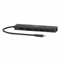 CLUB3D CSV-2553, USB Type-C, HDMI, RJ-45, USB 2.0 Type-A, USB Type-C, MicroSD (TransFlash), SD, 5000 Mbit/s, 60 Hz, 3840 x 21 ...