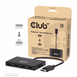 CLUB3D CSV-7400 DisplayPort™ Quad Monitor Hub MST 4x 4K30Hz - Additional view 2