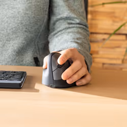 R-Go Tools Ergonomic mouse R-Go HE Break with break software, medium (hand size 165-185 mm), left-handed, Bluetooth, black - Additional view 4