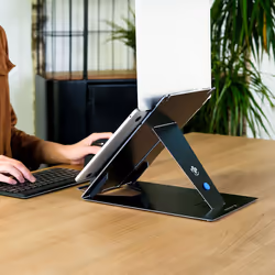 R-Go Tools Tablet and laptop stand R-Go Riser Duo, suitable for 10-22 inch screen, black - Additional view 4