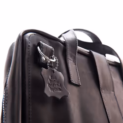 R-Go Tools Laptop bag R-Go Viva, full-grain leather, with integrated laptop stand, shoulder strap, 15.6-inch, black - Additional view 5