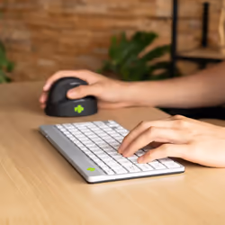 R-Go Tools Ergonomic keyboard R-Go Compact Break, compact keyboard with break software, QWERTY (IT), Bluetooth, white - Additional view 5