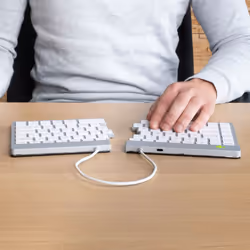 R-Go Tools Ergonomic keyboard R-Go Split Break with break software, ergonomic split keyboard, QWERTY (US), Bluetooth, white - Additional view 4