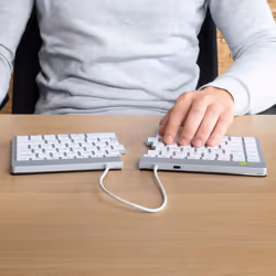R-Go Tools Ergonomic keyboard R-Go Split Break with break software, ergonomic split keyboard, AZERTY (FR), Bluetooth, white - Additional view 4