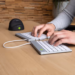 R-Go Tools Ergonomic keyboard R-Go Split Break with break software, ergonomic split keyboard, AZERTY (FR), Bluetooth, white - Additional view 5