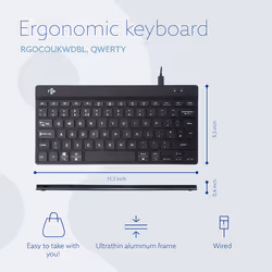 R-Go Tools Ergonomic keyboard R-Go Compact Break, compact keyboard with break software, QWERTY (UK), wired, white - Additional view 7
