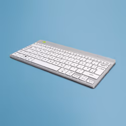 R-Go Tools Ergonomic keyboard R-Go Compact Break, compact keyboard with break software, QWERTY (UK), Bluetooth, white, Mini, ...