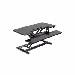 BakkerElkhuizen Adjustable Sit-Stand Desk Riser 2, Freestanding, 15 kg, Height adjustment, Black