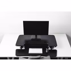 BakkerElkhuizen Adjustable Sit-Stand Desk Riser 2 Black