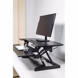 BakkerElkhuizen Adjustable Sit-Stand Desk Riser 2 Black