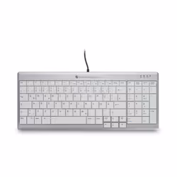 BakkerElkhuizen UltraBoard 960 Standard Compact, Mini, Wired, USB, QWERTZ, Silver, White