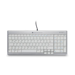BakkerElkhuizen UltraBoard 960 Standard Compact keyboard Office USB QWERTZ Swiss Silver, White