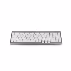 BakkerElkhuizen UltraBoard 960 Standard Compact keyboard Office USB QWERTZ Swiss Silver, White