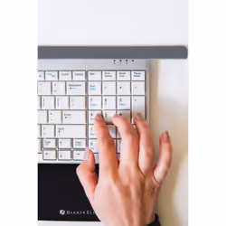 BakkerElkhuizen UltraBoard 960 Standard Compact Keyboard wired QWERTZ Swiss Mini Silver, White - Additional view 5