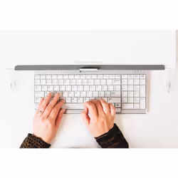 BakkerElkhuizen UltraBoard 960 Standard Compact Keyboard wired QWERTZ Swiss Mini Silver, White - Additional view 6