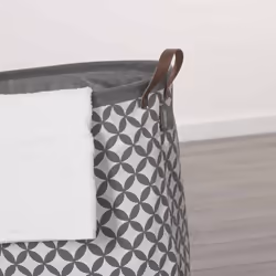 Sealskin Laundry Basket Clothes Washing Bin Bag Diamonds Grey 60 L 362302012