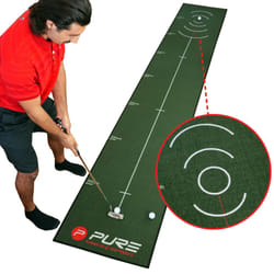 Pure2Improve Birdie Drill 13   X 26   Golf Indoor/Outdoor Putting and Practice Mat with Flat Roll Out and Pure Rolling Surface