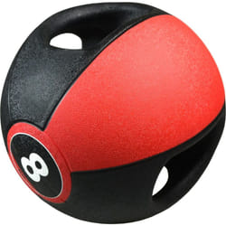 Pure2Improve Medicine Ball with Handles 8kg Red Gym Strength Training Fitness