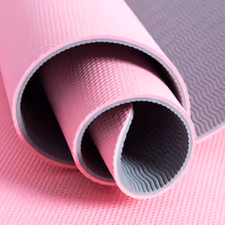 Pure2Improve Yoga Mat 173x58x0.6cm Pink and Grey Exercise Pilates Fitness Mats