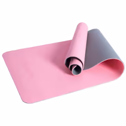 Pure2Improve Yoga Mat 173x58x0.6cm Pink and Grey Exercise Pilates Fitness Mats