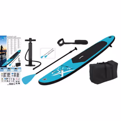 XQ Max Stand-up Paddle Board 285 cm SUP Board Set Lime & Black/Blue & Black - Blue