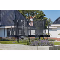 Salta 5376A, Above ground trampoline, Rectangular, 180 kg, 5 yr(s), Safety net, Black