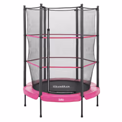 Salta 5426P, Above ground trampoline, Round, 35 kg, 3 yr(s), Safety net, Black, Pink