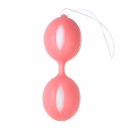 EasyToys Geisha Collection Wiggle Duo Kegel Ball - Pink/White