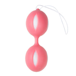 EasyToys Geisha Collection Wiggle Duo Kegel Ball - Pink/White
