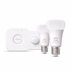 Philips Hue White and colour ambience Starter kit: 2 E27 smart bulbs (1100) + smart button