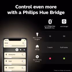 Philips Hue White A60 – E27 smart bulb – 800 (2-pack) - Additional view 8
