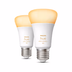 Philips Hue White ambience A60 – E27 smart bulb – 800 (2-pack), Smart bulb, Bluetooth/Zigbee, White, Integrated LED, E27, A60