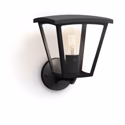Philips Hue White Inara Outdoor wall light, Outdoor wall lighting, Black, Aluminium, IP44, Garden, Patio, II