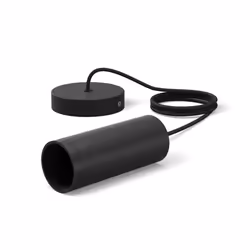 Philips Black pendant cord, Extension cord, Black, Aluminium, Flexible mount, 25000 h, Non-changeable bulb(s)