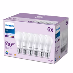 Philips Bulb 100W A67 E27 x6