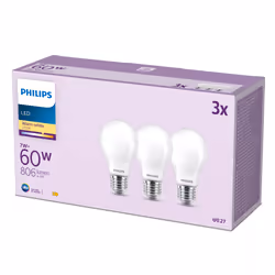 Philips Filament Bulb Frosted 60W A60 E27 x3 - Additional view 2