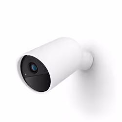 Philips Secure battery camera, IP security camera, Indoor & outdoor, Wireless, Wall, White, Bullet
