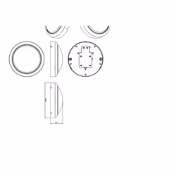 Philips Wall mount, Surfaced, Round, 1 bulb(s), 4000 K, IP65, White